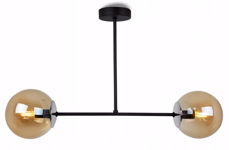 HOME LIGHT Hanglamp met Glazen Bollen in Glamour Stijl voor Woonkamer, Keuken of Eetkamer