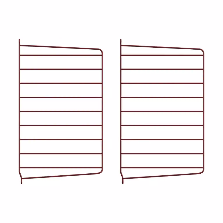 String wandpaneel donkerrood, B: 30 cm, H: 50 cm, 2-pack