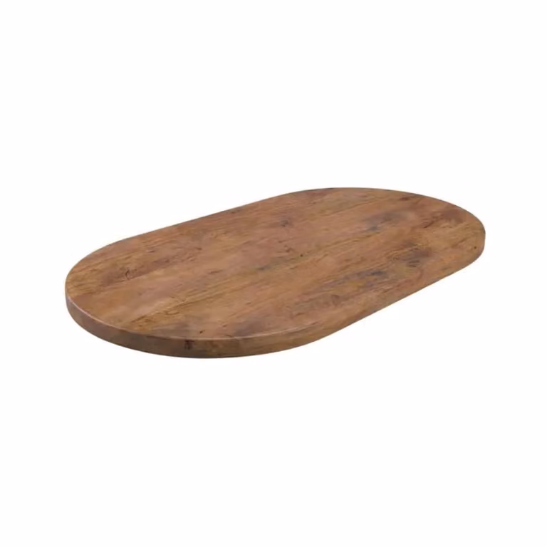 Label51 Eetkamertafel Tafelblad Halve Cirkel - Nature Smooth - 160 cm