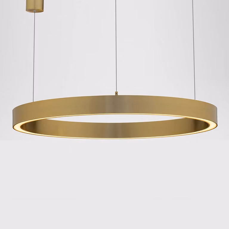 Nova Luce Sting pendellamp goud/messing Ø 80cm met LED