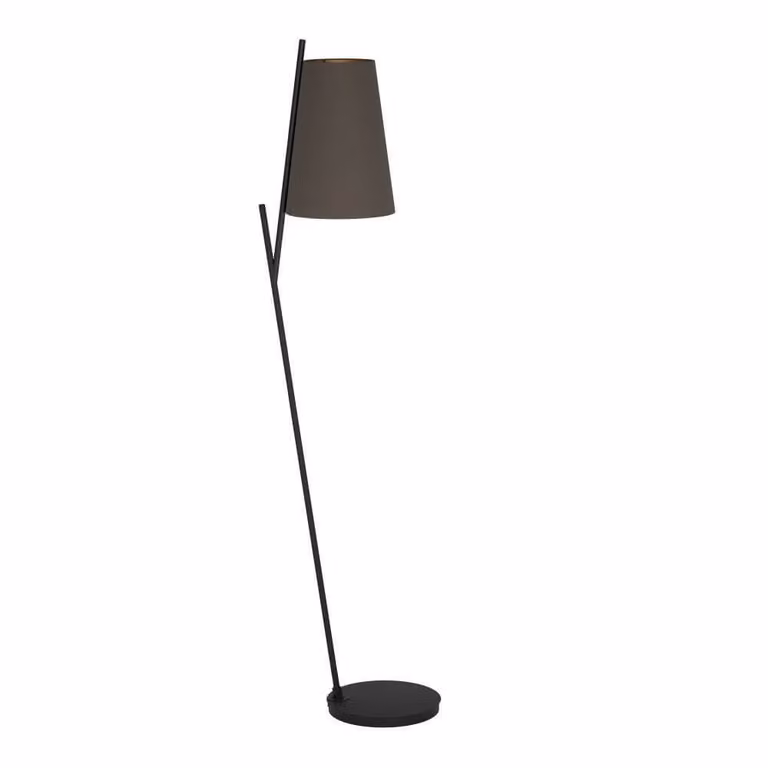 Stars of Light Cappuccino vloerlamp Petrosa - Zwart/Bruin - H 174 x B 45 x D 45 cm