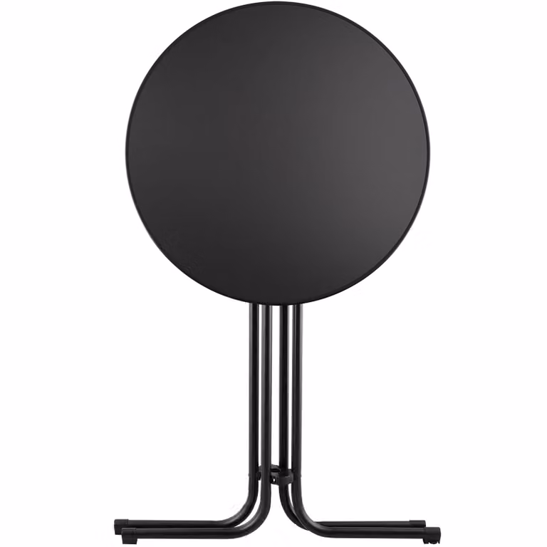 TecTake inklapbare statafel met hoes, zwart, B: 90 cm, D: 110 cm