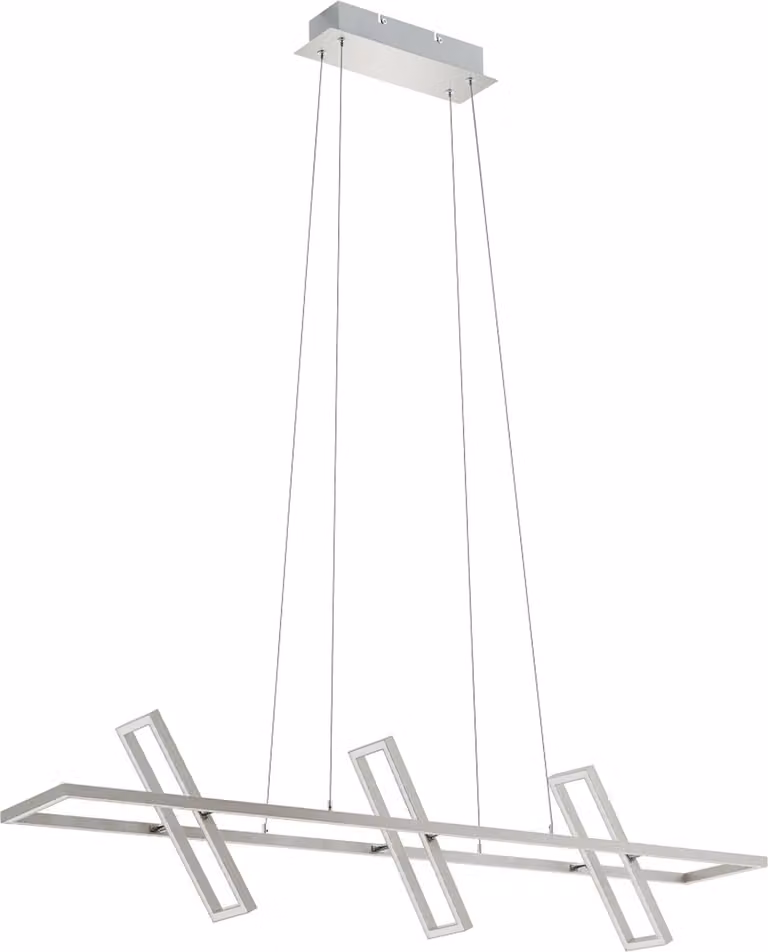 Eglo Tamasera Moderne Hanglamp, Wit en Zilver, Dimbaar en Verstelbaar