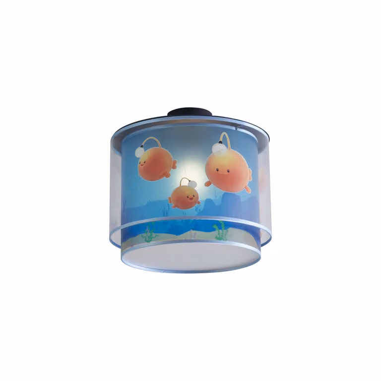 Qazqa Kinder plafondlamp blauw met inclusief lichtbron voor de kinderkamer