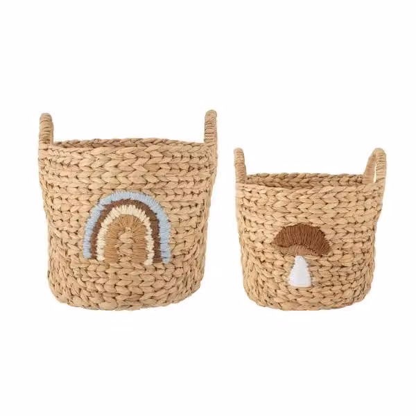 Bloomingville Mini Agnes opbergmanden set van 2 stuks - Meerkleurig