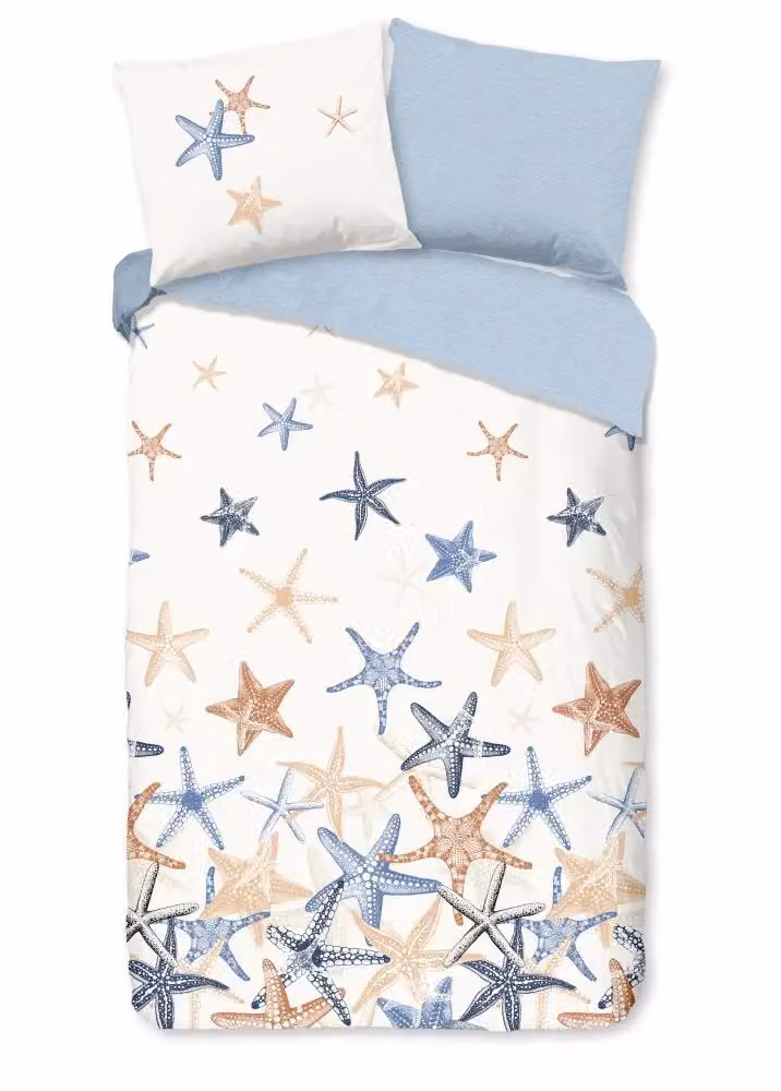 Good Morning Dekbedovertrek Antibes Blauw/Wit - 100% Katoen - B: 140 cm, H: 220 cm