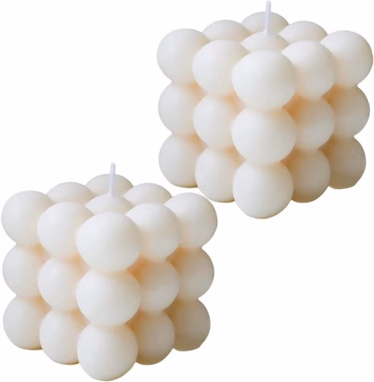Set van 2 vierkante soja geurkaarsen voor aromatherapie en interieurdecoratie