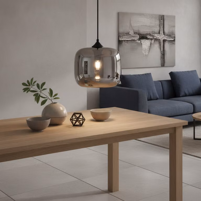 Artdelight Hanglamp Preston-24 met rookglas en zwart metaal