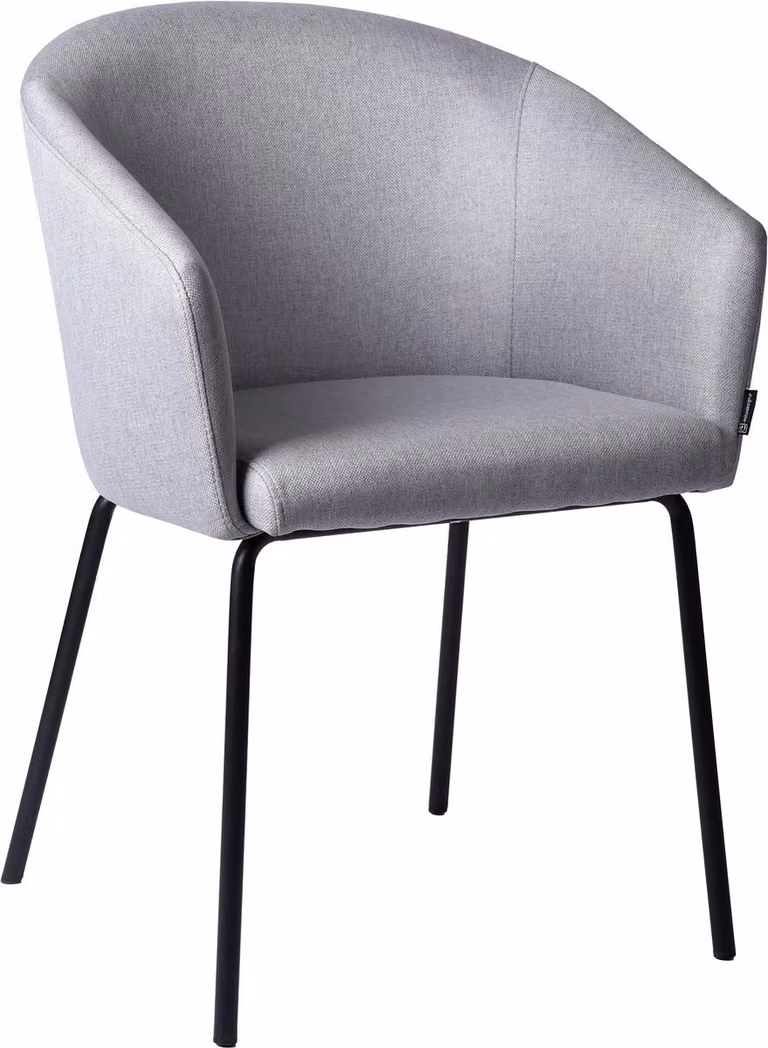 ExitoDesign NUVIO Gestoffeerde Stoel met Armleuningen - Grijs - Modern en Ergonomisch