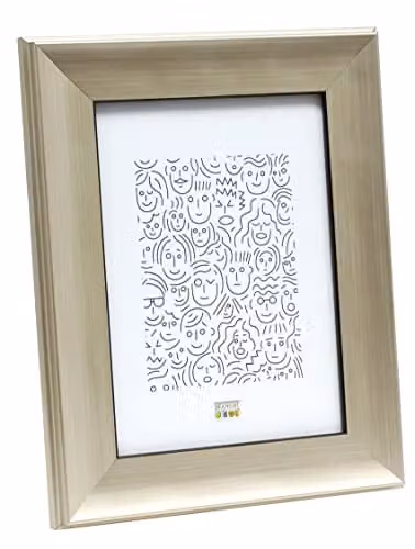 Deknut Fotolijst Mat Zilver met Zwart, Kunststof, 18 x 24 cm