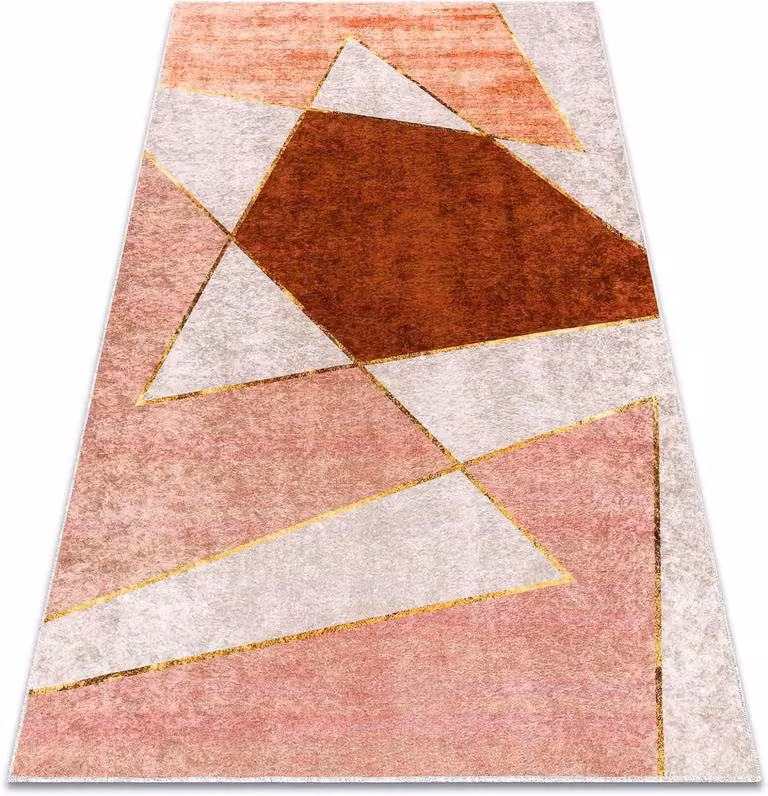Modern Geometrisch Vloerkleed voor de Woonkamer - Roze - 120 x 170 cm
