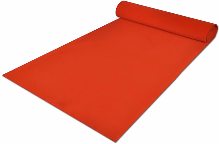vidaXL Modern Tapijt Rood - Rechthoekig - Polyester - 1 x 20 m