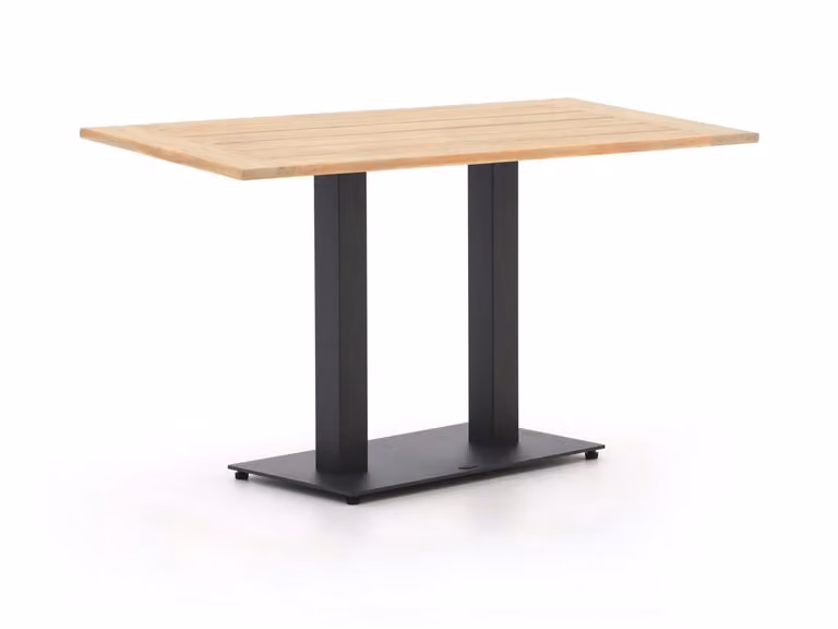 Forza Furniture Tuineettafel Forza - Rechthoekig - Teakhout - Bruin/Grijs