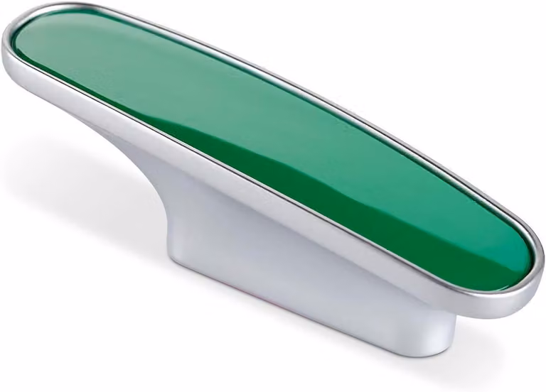 Meubelgreep RAINBOW I MINI Handgreep voor kastdeuren in donkergroen met een boorgatafstand van 32 mm