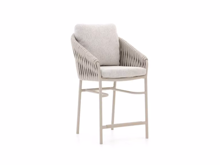 SUNS Nappa Barkruk voor in de tuin met armleuningen, Taupe/Beige