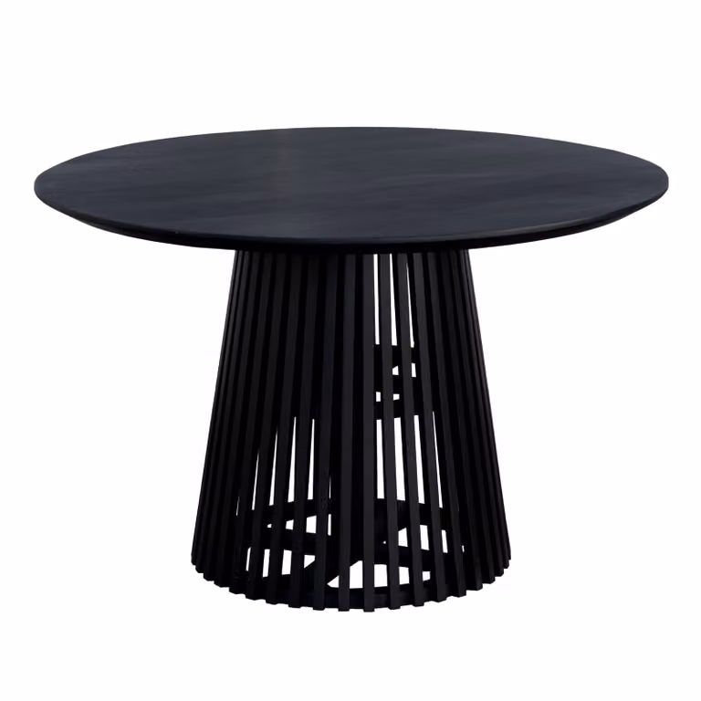 Lewis & Loft Eettafel Levi - Rond - Mangohout - Ø120 cm - Zwart