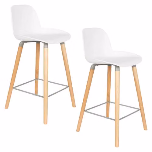 Zuiver Albert Kuip counter barkruk shell design set van 2