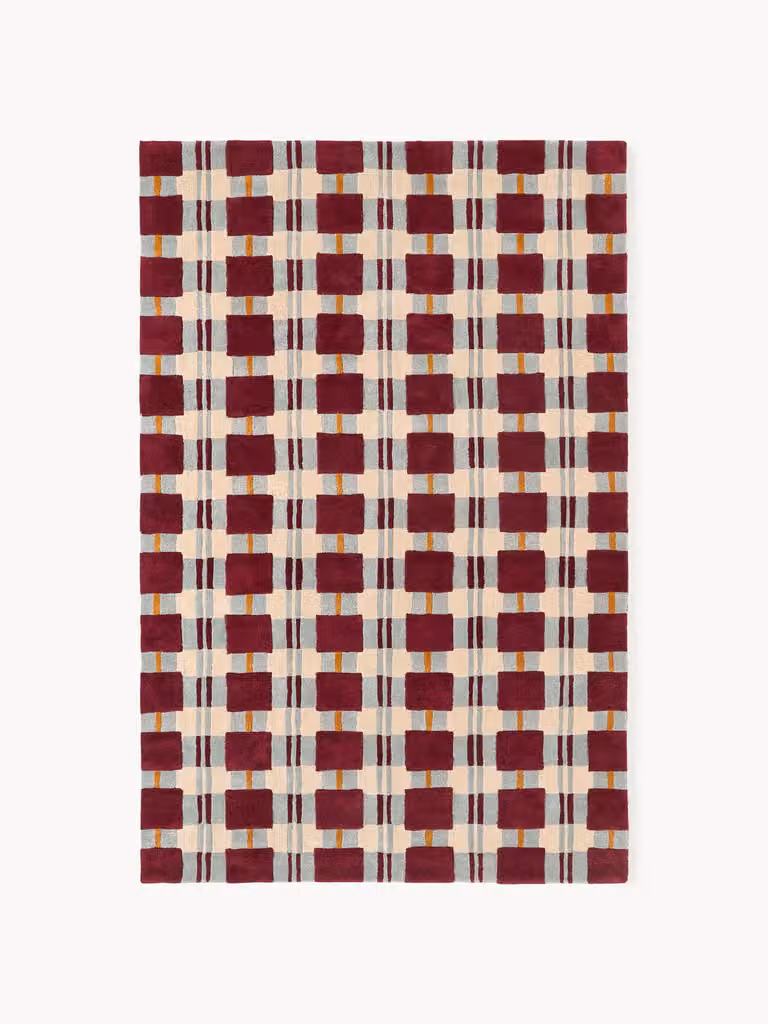 Westwing Collection Kimi Handgetuft Vloerkleed met Geometrisch Patroon van Wol en Viscose