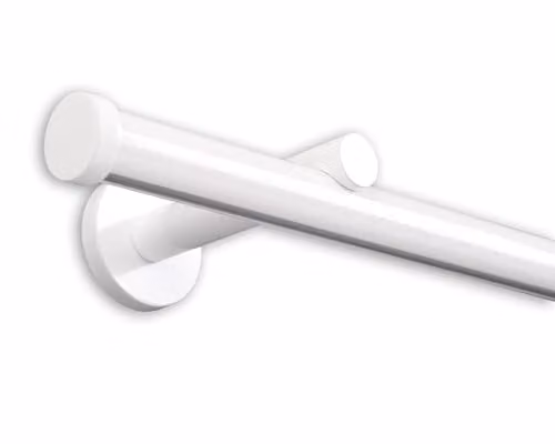 Deco-Raum Gordijnroede op maat, Modern, Rond, Wit, 410 cm