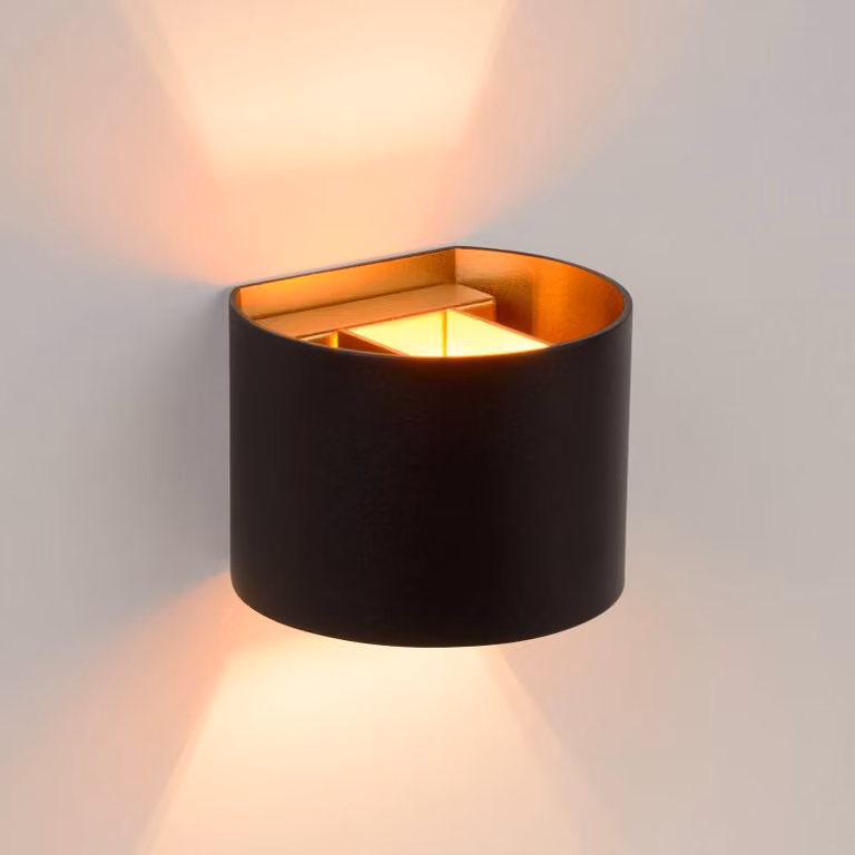 Lucide Xio LED Wandlamp - Zwart - Dimbare Up & Down Wandlamp met G9 fitting - Modern Aluminium Design