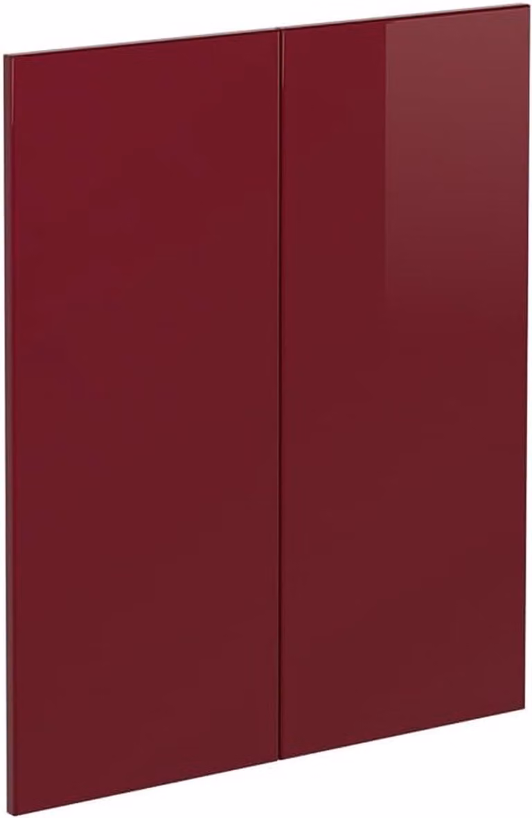 Keukenfront R-Line Kastdeur met Hoogglans Afwerking in Rood - B: 59,2 cm, H: 71,3 cm