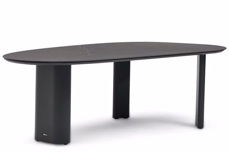 Coco Weave moderne tuintafel met composiet blad en aluminium onderstel in antracietgrijs B/D: 240 x 120 cm