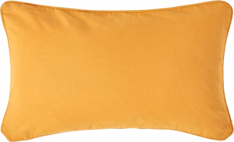 Homescapes kussenhoes mosterdgeel 100% katoen 30 x 50 cm