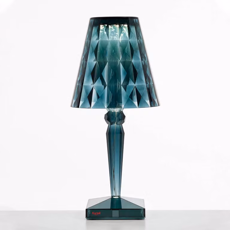 Kartell Big Battery Design Tafellamp - Blau - Kunststof - Oplaadbaar