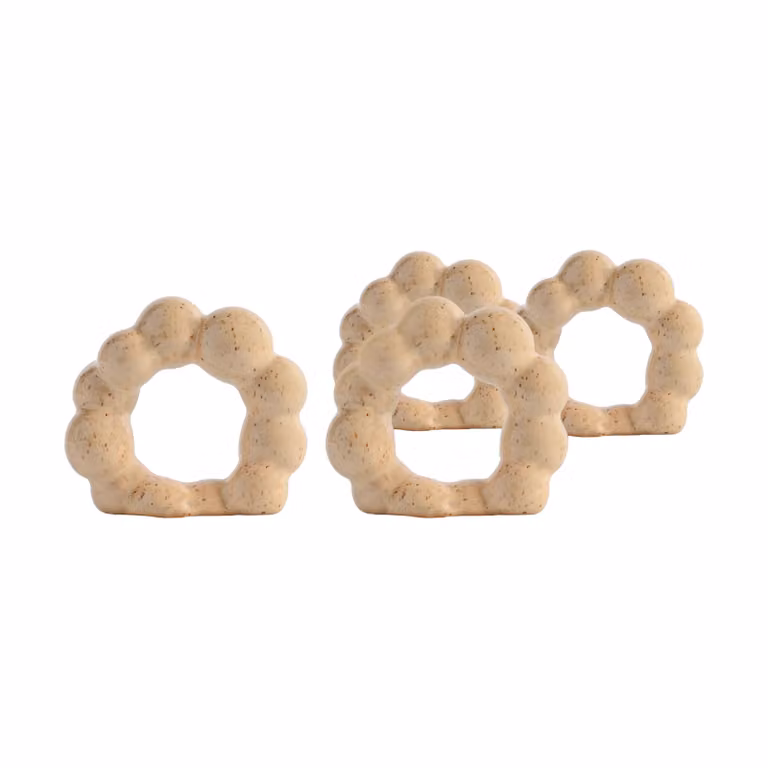 Byon Porto servetringen beige, 4 stuks