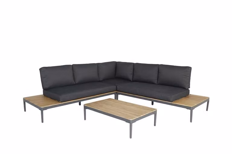 MeSaMi loungehoekset Colombus modern L-vorm voor in de tuin
