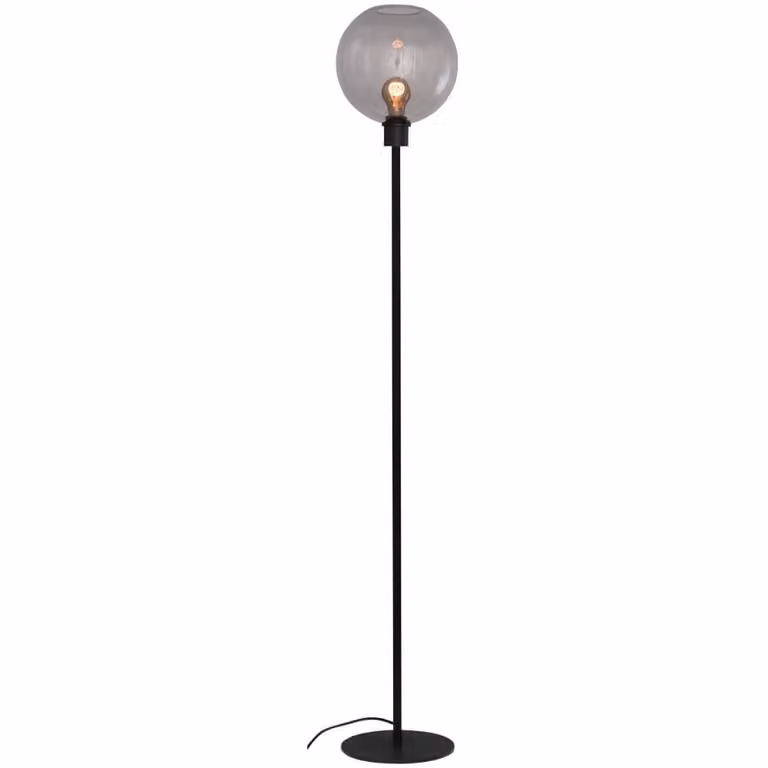 Masterlight Lazise Glazen Vloerlamp - Zwart