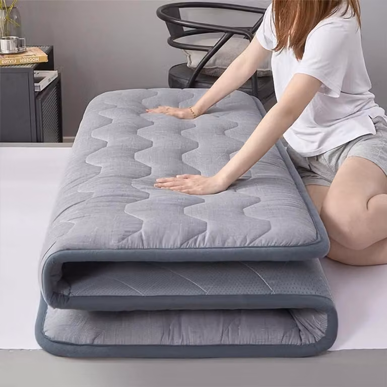 Japanse Vloermatras - Opvouwbaar Matras Topper - Grijs - 90 x 200 cm