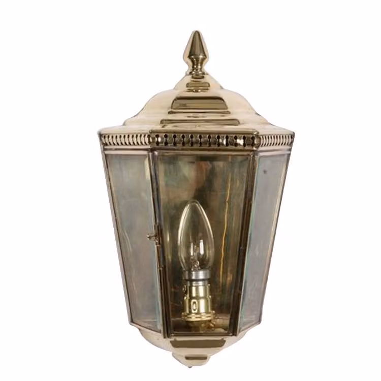 Limehouse Buitenlamp Passage landelijke stijl messing met transparant glas