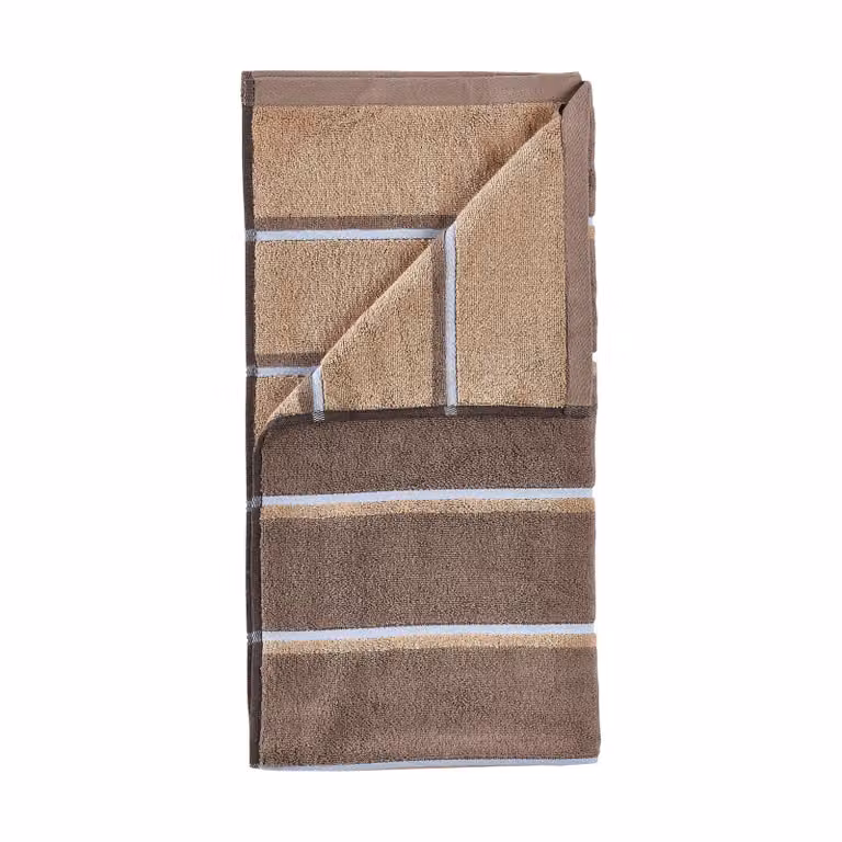 Zone Denmark Sauna handdoek Taupe-camel-sky blue, 70 x 140 cm