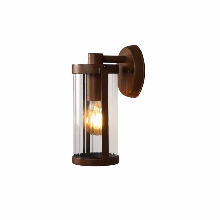 KonstSmide Catania Design Wandlamp voor in de tuin, Bruin, B/D/H: 13 x 27 x 15 cm