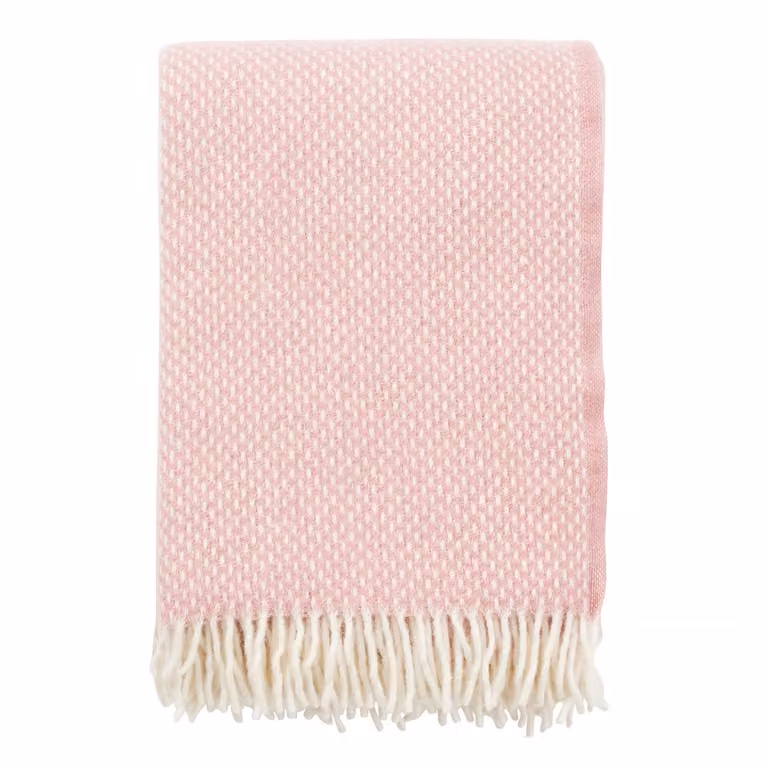 Klippan Yllefabrik Preppy plaid in Misty rose voor volwassenen