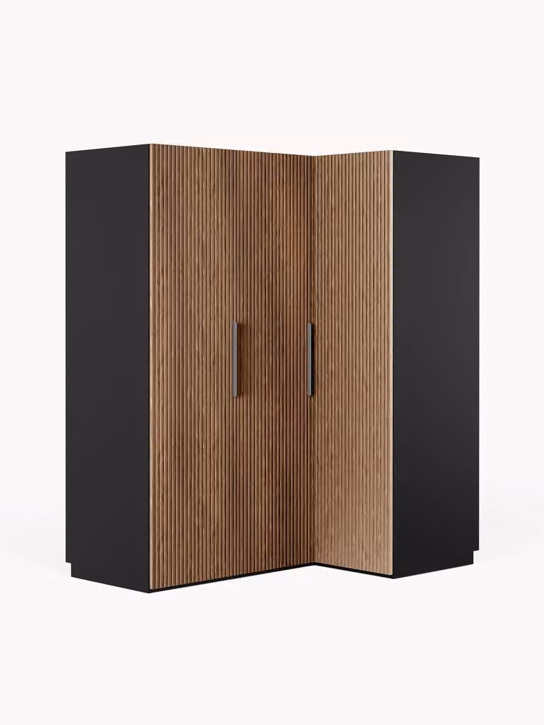 Westwing Collection Modulaire hoekkast Simone van hout, Breedte: 165 cm