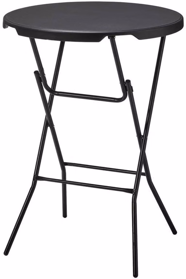 Alora Statafel zwart rond - Diameter: 80 cm, Hoogte: 110 cm