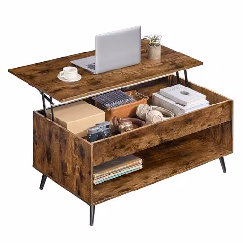 VASAGLE Salontafel met verstelbare hoogte voor de woonkamer, B: 100 cm, D: 50 cm