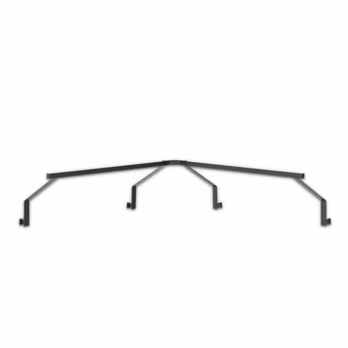 Cozze Hoek LED-rek opzetstuk voor roosterachterwand - Weerbestendig aluminium in zwart - Houder voor lichtstrips voor de buitenkeuken