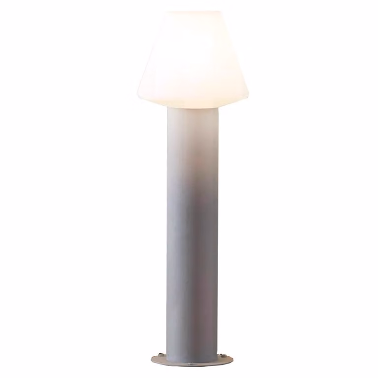 Konstsmide Barletta Design Staande Lamp - Grijs Aluminium met Opaal Acrylglas