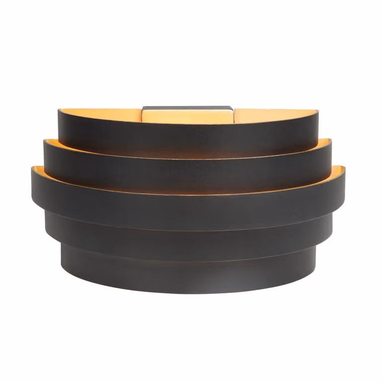 Highlight Scudo Design Wandlamp zwart en goud met 25 cm diameter