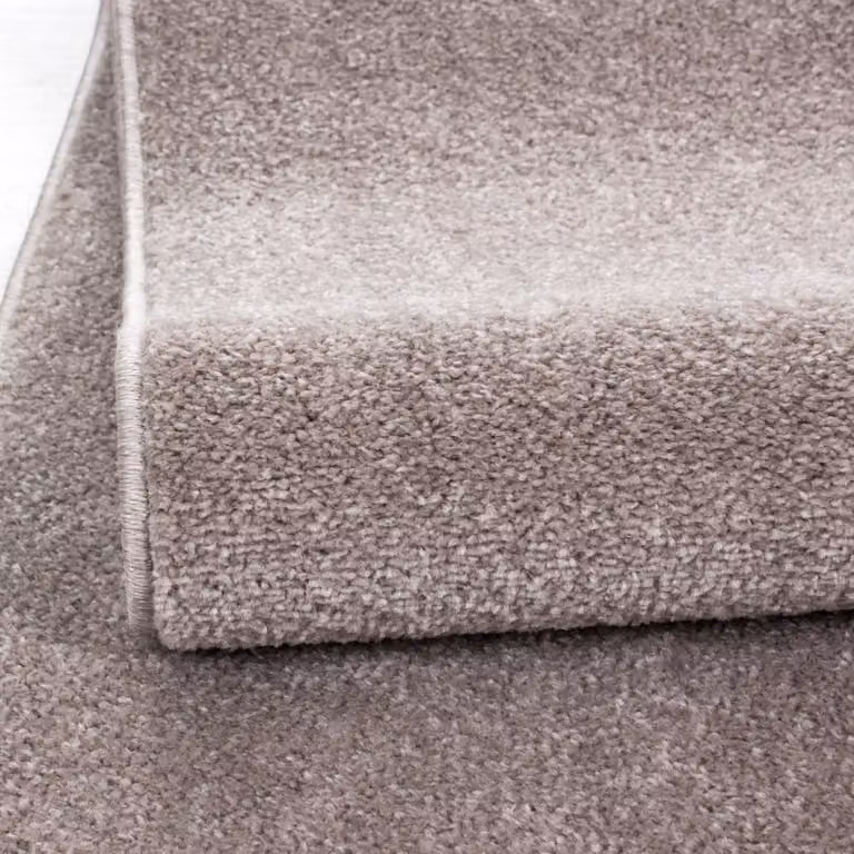 home24 Laagpolig vloerkleed Ata rond beige/beige Ø 160 cm van polyester