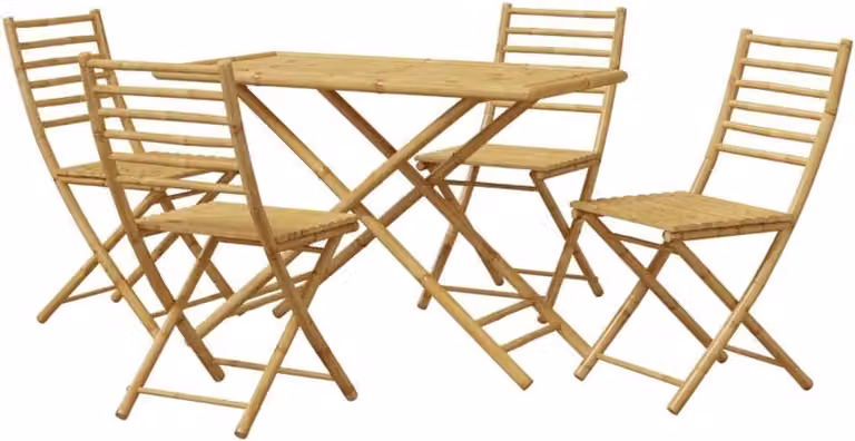 Opvouwbare Bamboe Tuin Lounge Set