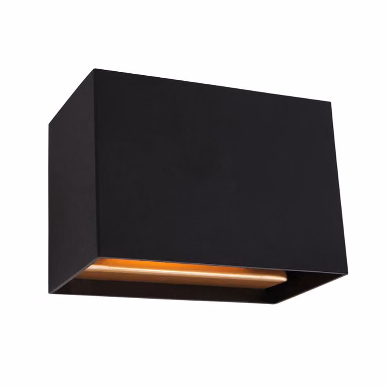 Steinhauer Muro Vierkante Wandlamp zwart gepoedercoat ijzer LED G9 B/D/H: 13 x 9 x 8 cm