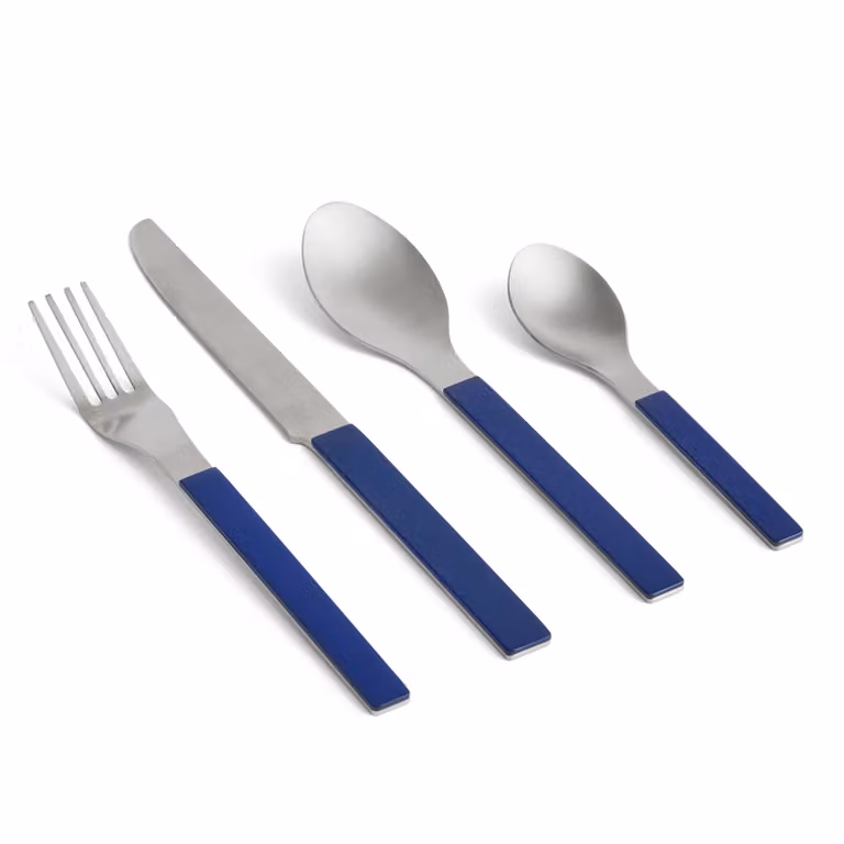 HAY MVS bestekset 4 delen blauw van roestvrij staal