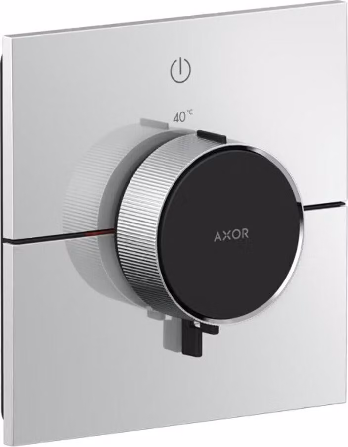 Axor ShowerSelect ID inbouwthermostaat vierkant met geborstelde gouden afwerking voor 1 uitgang
