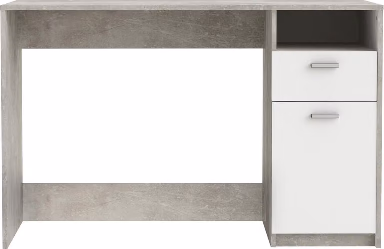 Demeyere bureau Houston betongrijs/wit B: 121,5 cm, D: 76,8 cm, H: 50,1 cm