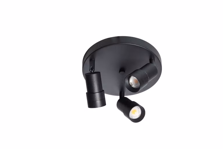 ETH Liam Opbouw spot 3x LED rond zwart aluminium
