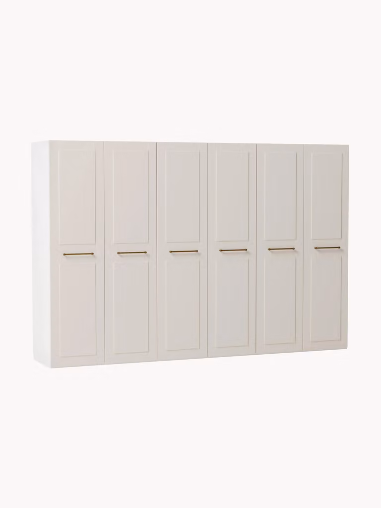 Westwing Collection Modulaire draaideurkast Charlotte met deuren en laden, hout, Hoogte: 200 cm